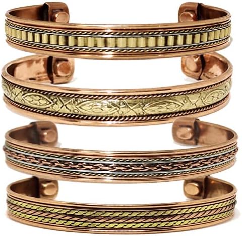 Pulsera magnética de cobre puro terapia de cobre eficaz y natural para mujeres y hombres