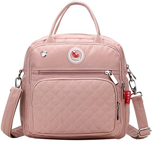 Small Waterproof Baby Diaper Bag Tote Messenger Backpack-Pink
