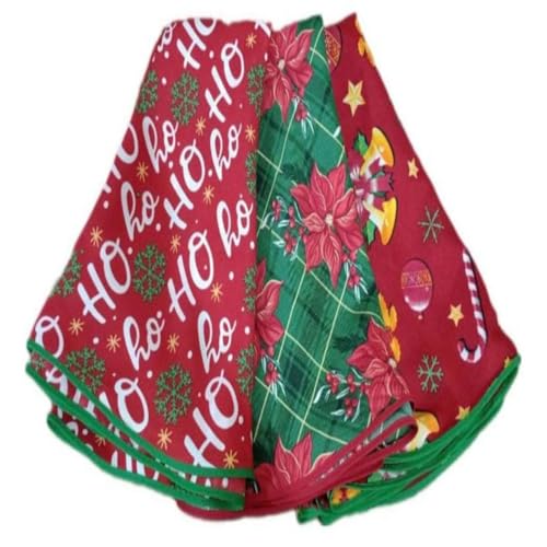 Toalha de Mesa Estampas Natalinas, Papai Noel, Várias Estampas (Sortidos, 6 Lugares)