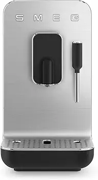 Smeg BCC12BLMEU - Cafetera automática con función de vapor, color negro