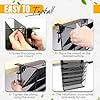 EasyPAG Metal 10 Tier A4 Wall Mounted Document Holder,Hanging Wall File Organiser,Pigeon Holes Storage,Filing Tray,Wall Pocket,Magazine Rack With 5