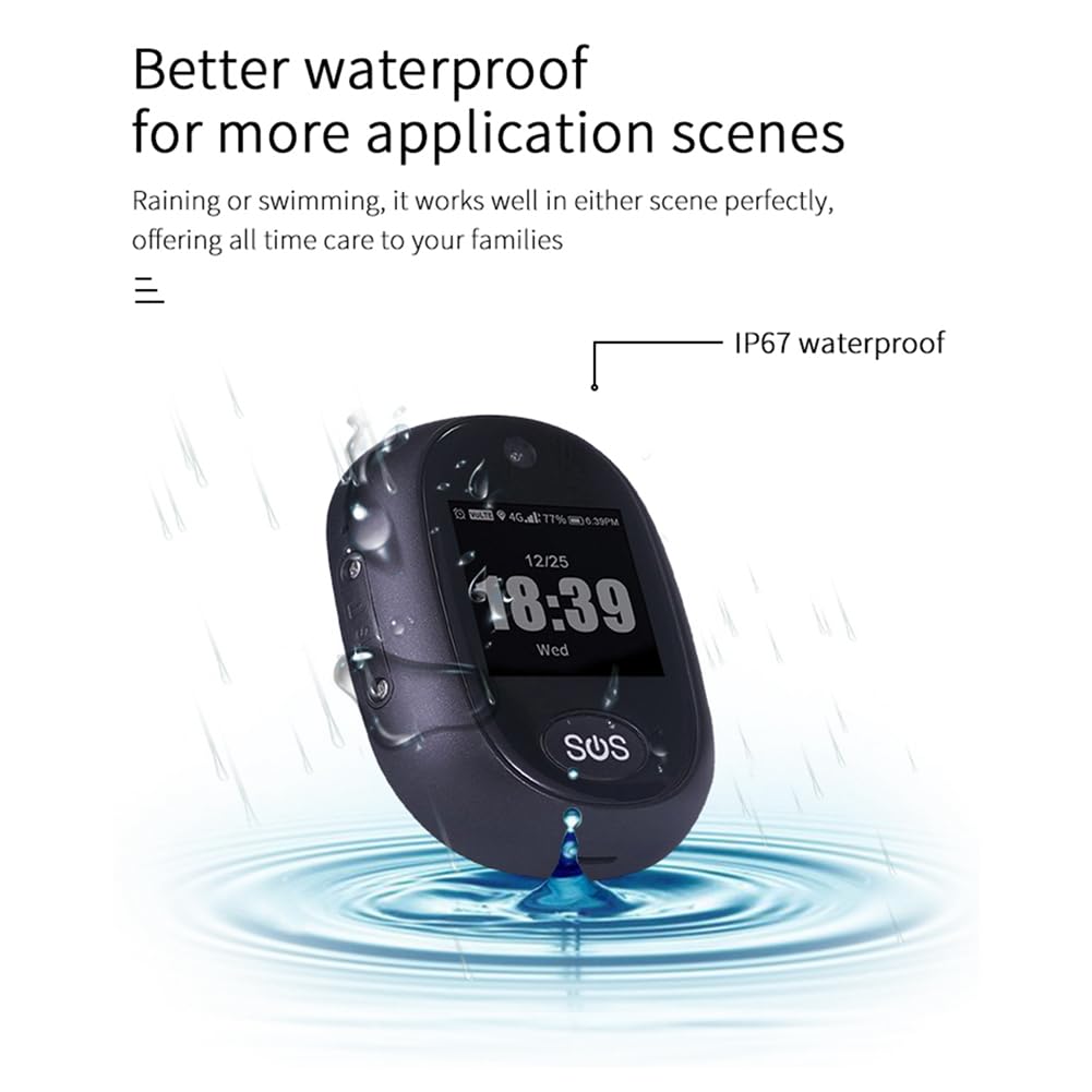 2X Colgante de Seguimiento GPS 4G V45 para NiñOs Mayores Mini GPS Rastreador Personal Alarma Reloj Parlante una Prueba de Agua (Rojo)