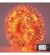 YEGUO Orange Lights for Thanksgiving Outdoor, 500 LED String Lights Indoor, 165ft Christmas Tree ...