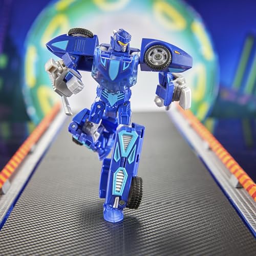 Image of Transformers Collaborative Hot Wheels x Twin Mill, Deluxe Class 5-Inch Robot Action Figure Converts to Racecar, Car Toys for Ages 8+