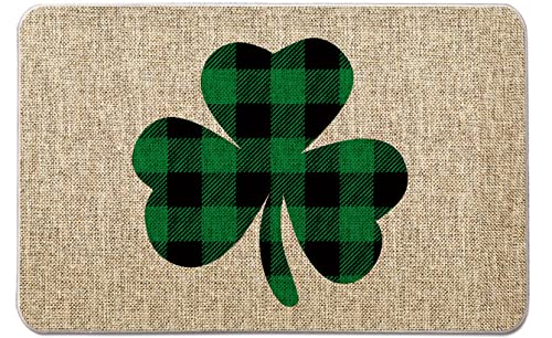 GAGEC-St-Patricks-Day-Door-Mat-Shamrock-Rug-Holiday-Indoor-Doormat-Entrance-Rugs-Farmhouse-Home-Kitchen-Decoration-Floor-Front-Door-Mat-Outdoor-17-x-27-Inch GAGEC St Patricks Day Door Mat Shamrock Rug Holiday Indoor Doormat Entrance Rugs Farmhouse Home Kitchen Decoration Floor Front Door Mat Outdoor 17 x 27 Inch