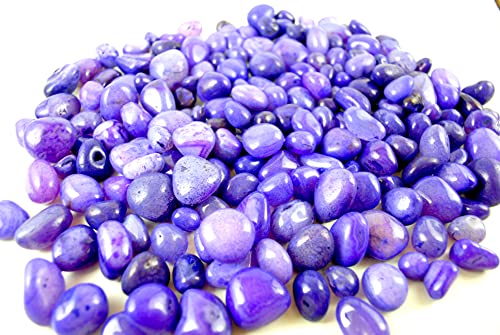Image of Purple Onyx Pebbles for Decoration - Pebbles Stones for Fish Tank Aquarium, Fountain, Table Decor - Decorative Stones and Pebbles for Home /Garden Decor (2.9 Kgs, Purple Onyx)