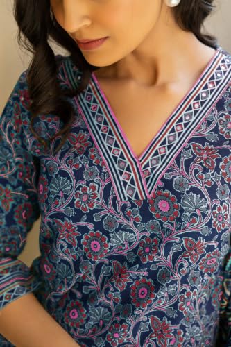 Image of MIRCHI FASHION Pure Cotton Women Straight Batik Printed Kurti Set with Dupatta and Pant