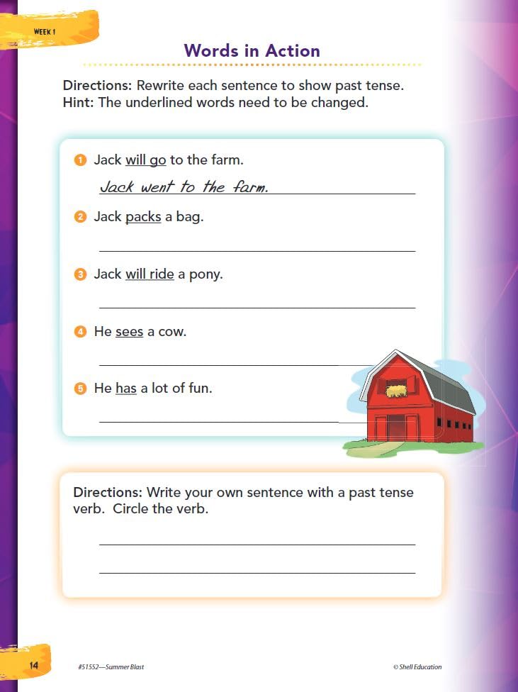 Summer Blast: Getting Ready for Second Grade - Full-Color Workbook for Kids Ages 6-8 - Reading, Writing, Art, and Math Worksheets - Prevent Summer Learning Loss - Parent Tips - Image 6
