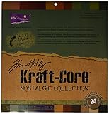 Darice GX-1920-00 24-Pack Core'dinations Tim Holtz Color Core Cardstock, Kraft-Core Nostalgic, 12 by 12-Inch, Assorted Color