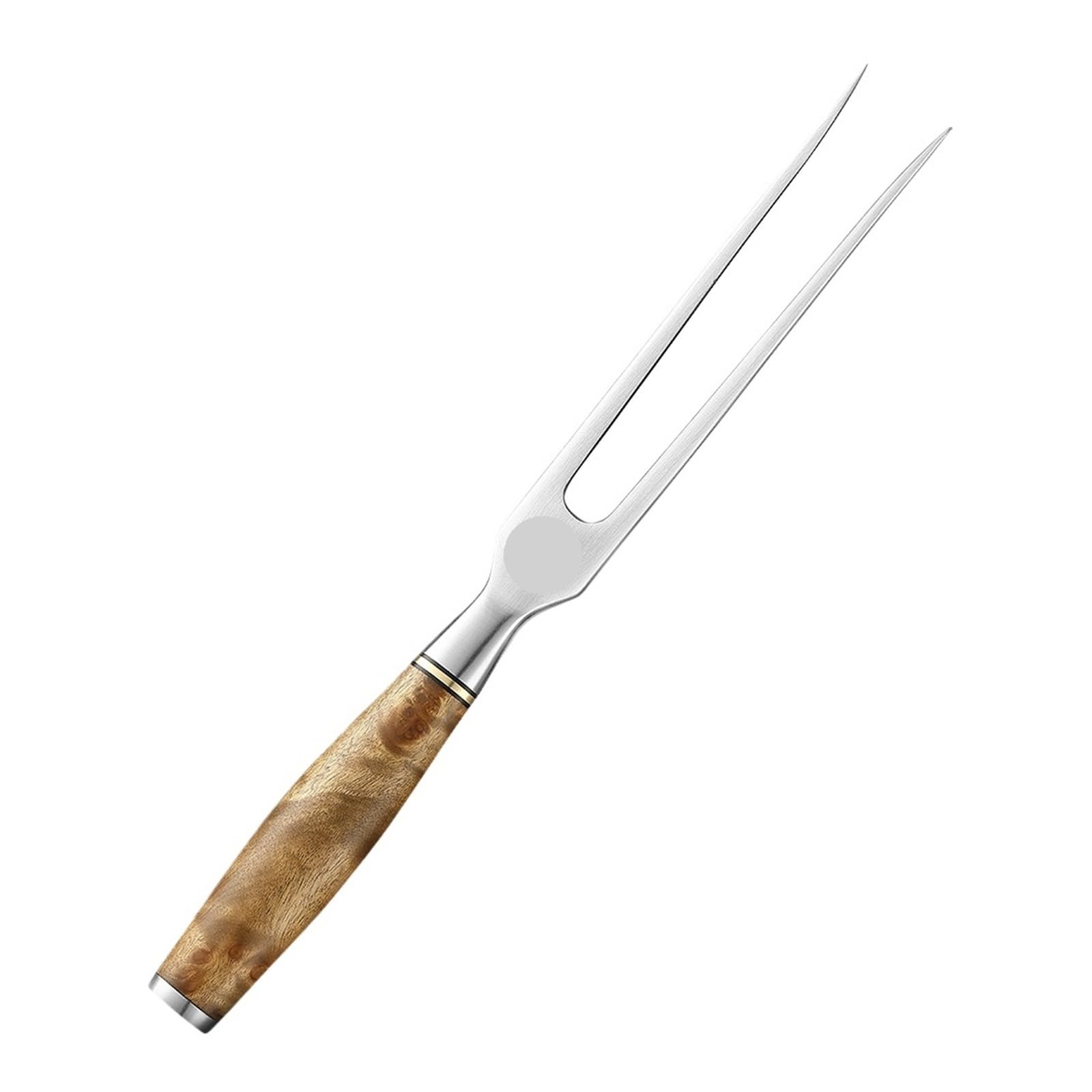 Wzptlkibad A Wooden Handle Carving Fork, Stainless Steel Dinner Fork
