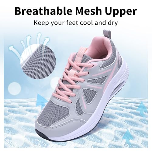 Image of AOV Women Arch Support Walking Shoes Orthotic Sneakers for Plantar Fasciitis Foot and Heel Pain Relief Tennis Shoes
