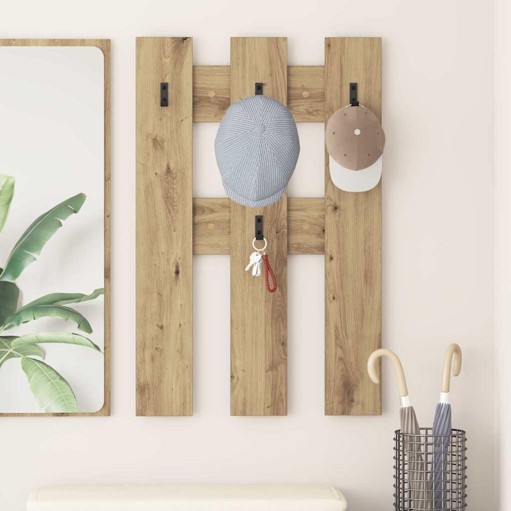 Porte-manteau mural en chêne pour un couloir ordonné et une entrée chaleureuse au quotidien