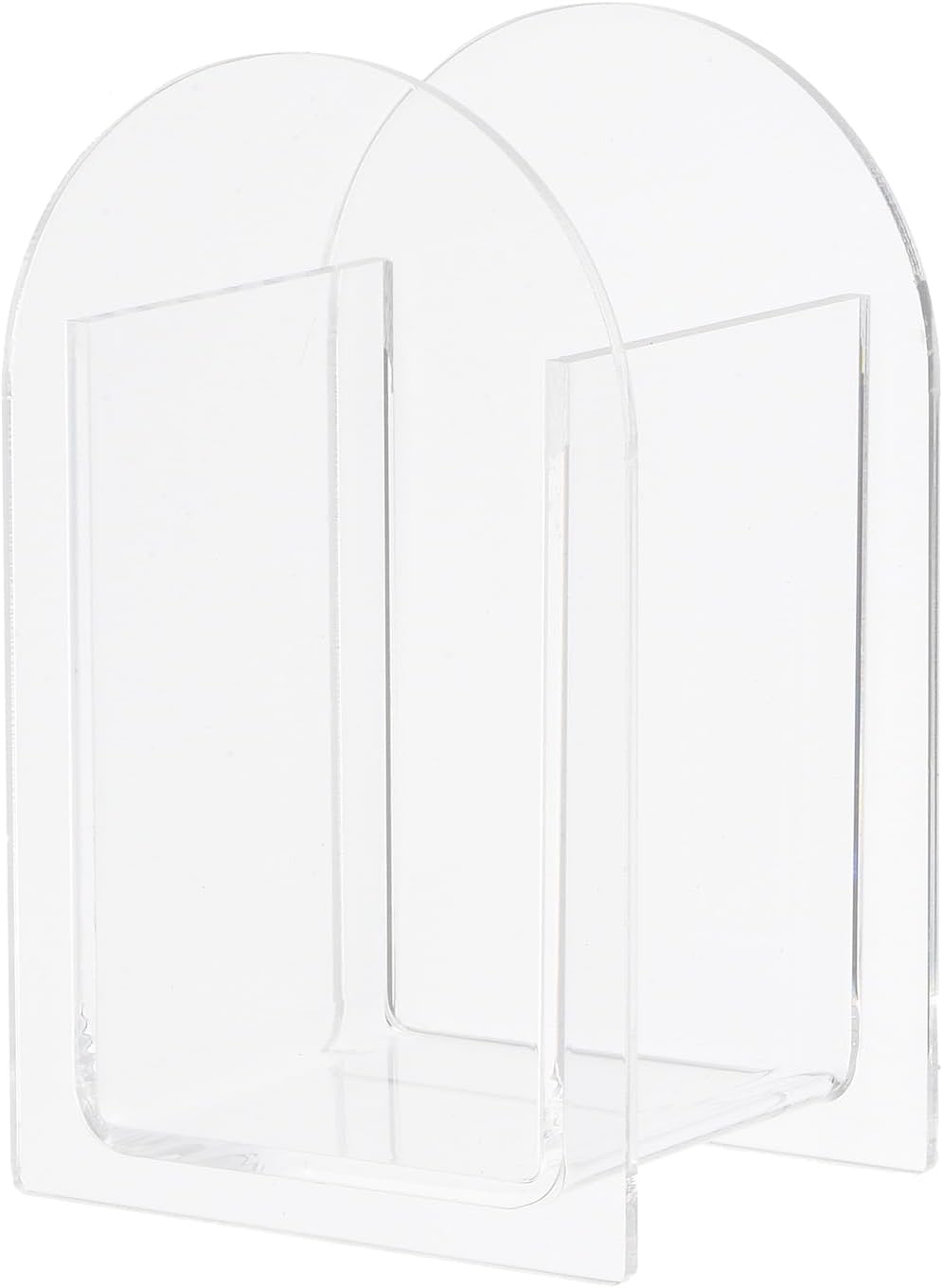 PATIKIL Green Acrylic Arch Vase, 5x2x7, Modern Geometric Plastic Decorative Vase for Table Centerpiece Home Decor