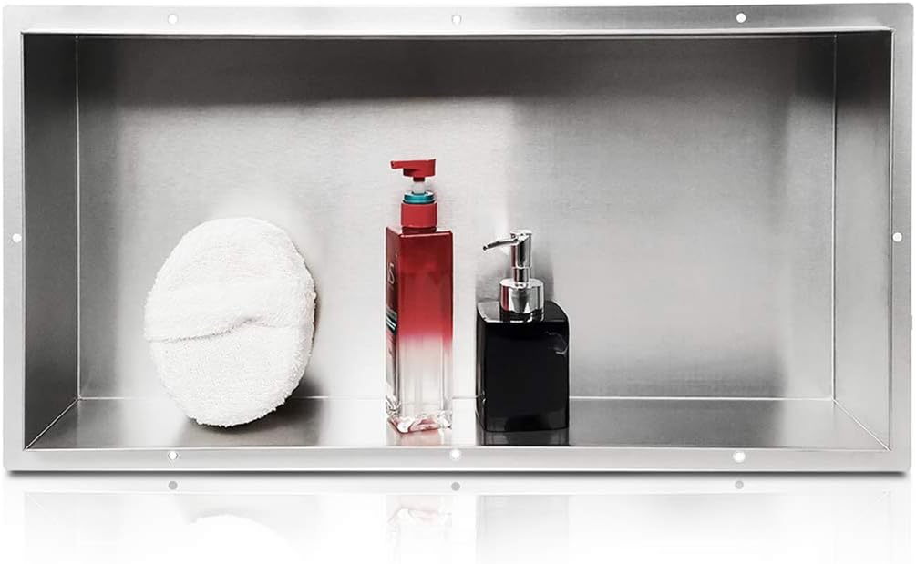 Neodrain No Tile Shower Niche, Brushed Stainless Steel Bathroom - View #5