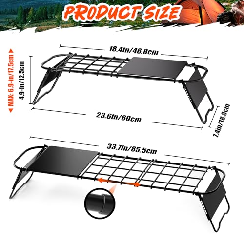 TOBWOLF-33-Portable-Folding-Campfire-Grill-Heavy-Duty-Camping-Grill-wHeight-Adjustable-Legs-Outdoor-Campfire-Grill-Grate-wCarry-Bag-Camp-Fire-Cooking-Racks-for-Outdoor-Cooking-Patio-Backyard