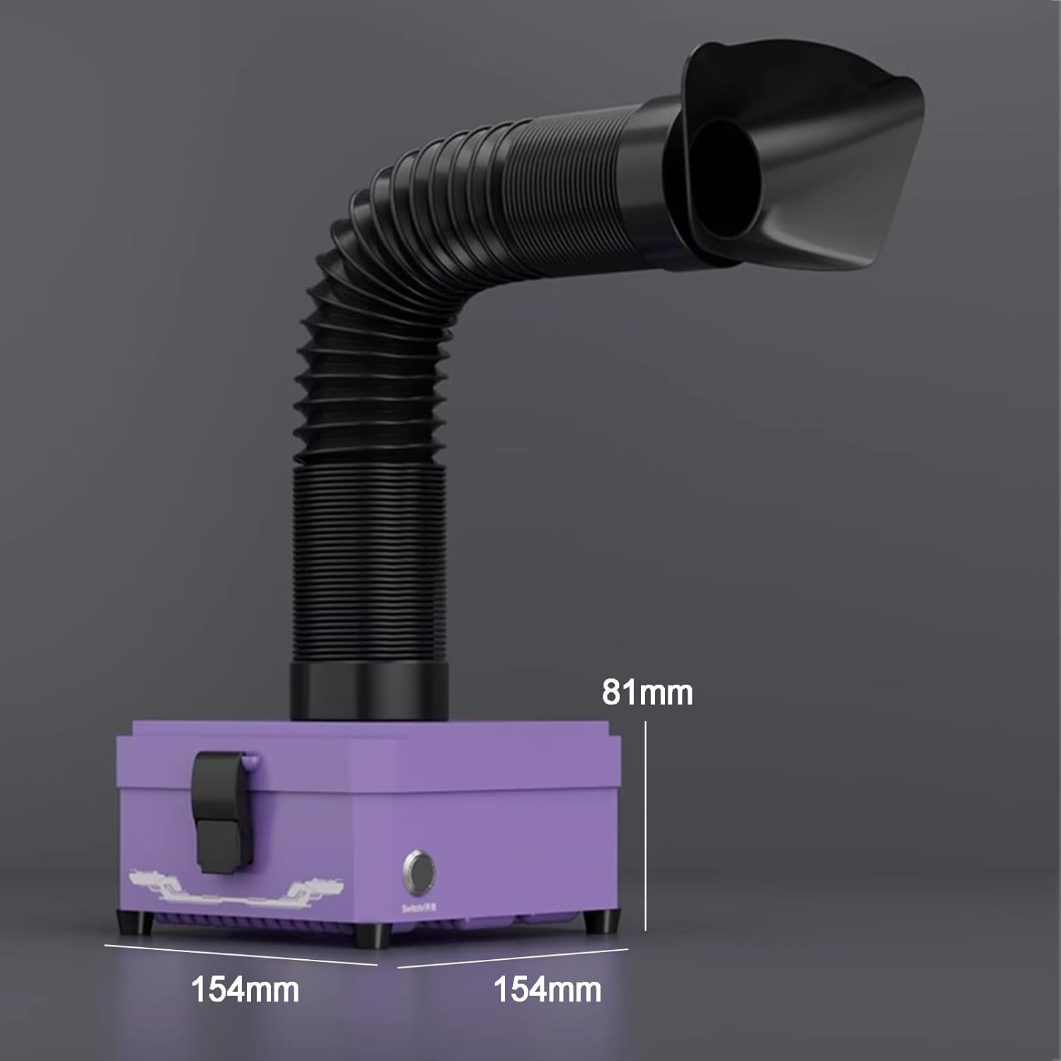 Ekstraktor dymu lutowniczego, niski poziom hałasu, pochłaniacz dymu z filtrem, do spawania DIY, drukowania 3D, naprawy elektroniki, silne ssanie, niezbędny do bezpiecznego miejsca pracy