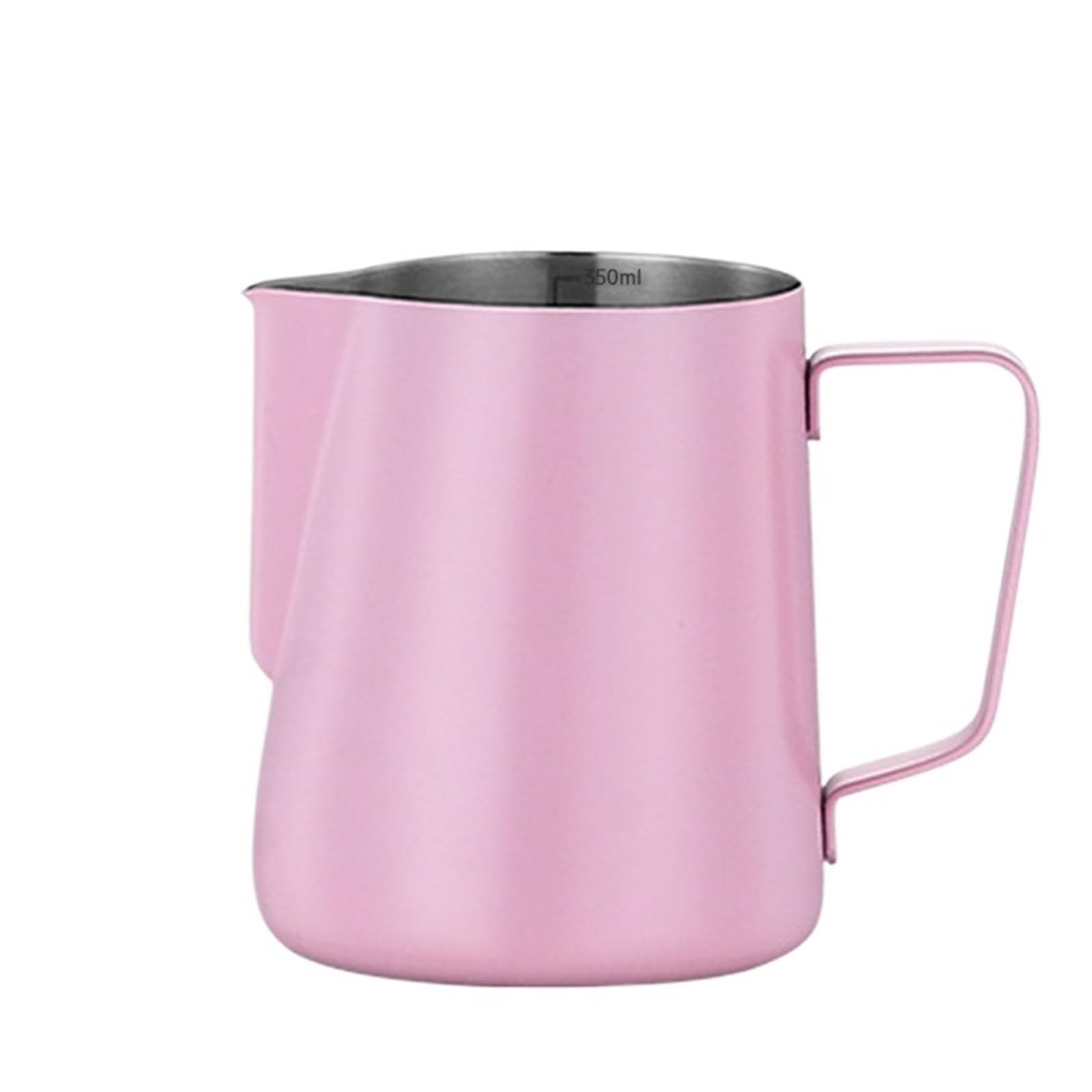 Jarra for espumar café con leche, 2 uds., Latte Art, Espumador de, jarra medidora acero inoxidable, herramienta Espresso Barista, accesorios para Latte Art(Pink,600ml)