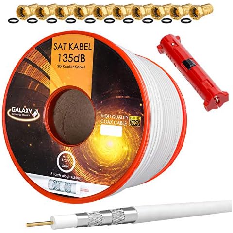 Cable de antena coaxial satelital de cobre puro 135 Db Hb Digital Uhd 4 K Cover
