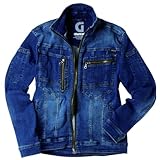 [タカヤ商事] グランシスコ デニムジャケット GC-A600 作業服 コーデュラ 通年 L NBナチュラルブルー