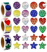 28 Feuilles Gommettes Autocollantes Colorés 1759pcs Gommette Enfant Stickers Lettres Étoile Coeur Pois Géométriques Étiquettes Adhésif Scrapbooking DIY Cadeau Pour Activités Manuelles Photo Récompense