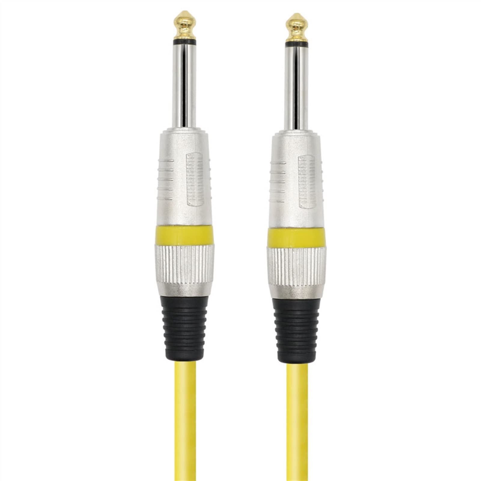 instrument gitarowy kabel Wyjście 6.35 Mężczyzna Do Męskiego Kabla Gitary 1/4 Do 1/4 Cala Dla Mikrofonu Klawiatury Gitarowej Basowej (Color : Yellow, Size : 10m)