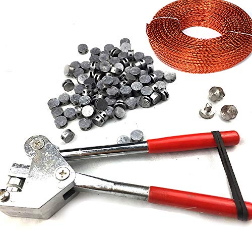 Free Shipping Offer Sealing Plier Kit, 100pcs Round Lead Seals Beans + 100m Copper Wire + 1pcs Sealing Crimper with Red Plastic Coated Handle Free Shipping Offer Sealing Plier Kit, 100pcs Round Lead Seals Beans + 100m Copper Wire + 1pcs Sealing Crimper with Red Plastic Coated Handle