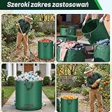 ANOMM 3-pak worków na odpady ogrodowe 120 l, worki ogrodowe wielokrotnego