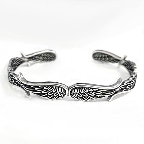 Pingyongchang Angel Wings Vintage Style Bracelet For Women Men Gifts Layering Angel Wings Bracelet Inspirational Guardian Adjustable Angel Bangle Bracelets Jewelry Gifts-2 Pcs thumb #3