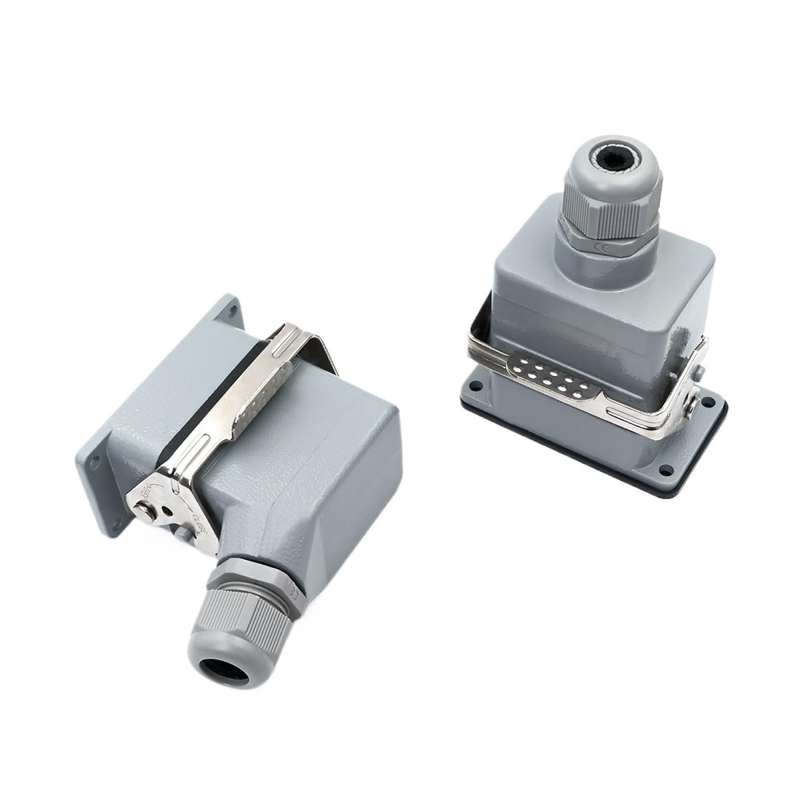 Conector rectangular de alta resistencia HDC HE 6 pines 500 V 16 A Contacto Conector de tornillo de potencia industrial Entrada lateral/superior HDC-HE-06(Top entry)