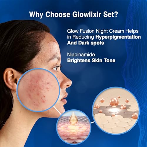 Image of DermDoc Glowlixir Set of 2-10% Niacinamide Face Serum (15ml) & 2% Kojic Acid Night Cream with Niacinamide & Alpha Arbutin (25 g) | Skin Brightening Combo