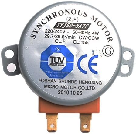 Pulli TYJ50-8A7F Synchronous Motor CW CCW 29.7-35.6 RPM 220V-240V 4W 2.2CM Square Plastic AXIS For Universal Microwave Blender