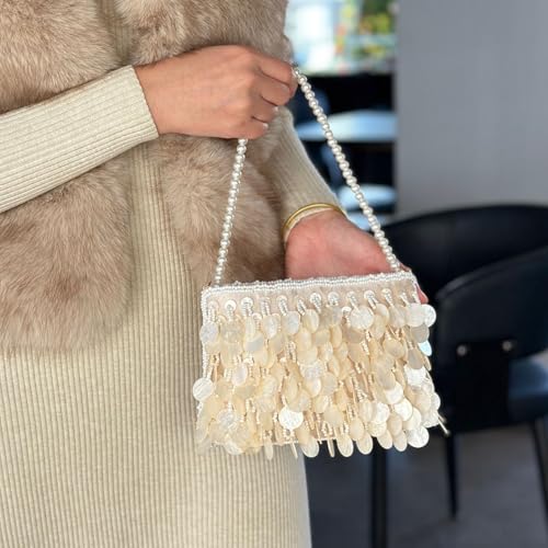 Sac à main de soirée chic avec décors de coques raffinés - 3