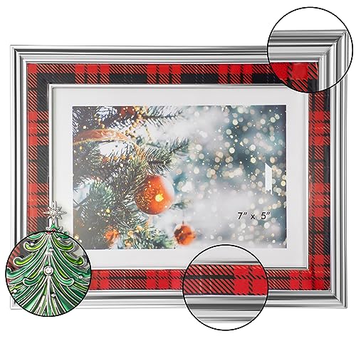 Christmasstyledecorationsphotoframe75inchmetalcheckeredpatternhighdefinitiondisplaypicturesfortabletophomedecorativeforholidaypartygiftredblackchristmastree  Urban Country Home Decor Christmas style decorations photo frame 75 inch metal checkered pattern high definition display pictures for tabletop home decorativefor holiday party giftredblackchristmas tree  urban country home decor