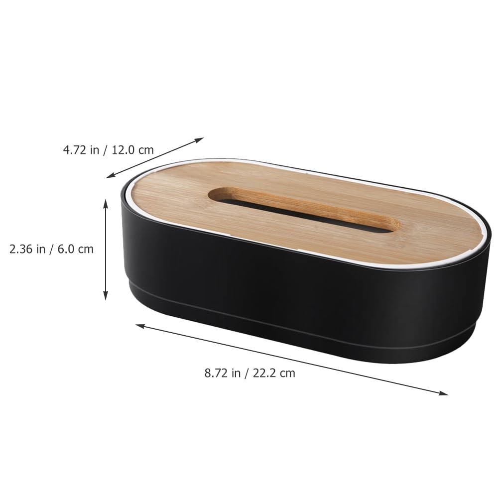 Abaodam Taschentuchbox Mit Deckel 8.74X4.72X2.36 Zoll Bambus Tissue Box Spender Für Zuhause Büro Hotel Rustikaler Taschentuchhalter Organizer