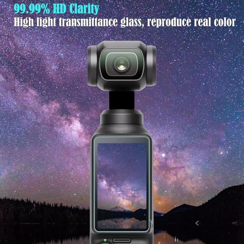 Image of PCTC Screen Protector compatible with DJI Osmo Pocket 3 Tempered Glass 9H Hardness Lens Protecto Camera compatible with DJI Pocket 3 Accessories, Anti-Scrach Anti-Fingerprint Anti-Bubble 6Packs
