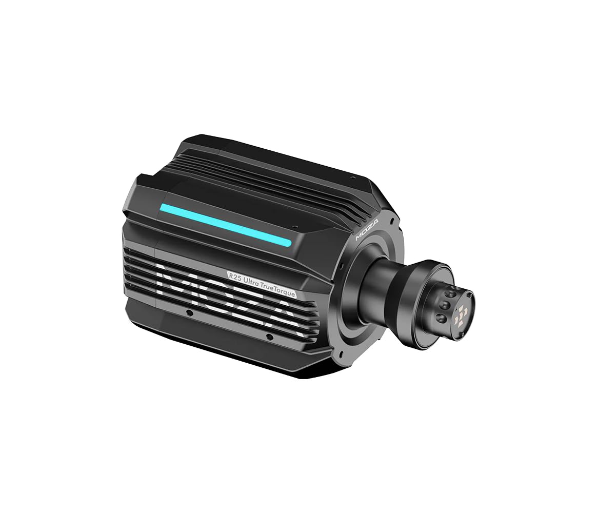 MOZA R25 Ultra Direct Drive Wheel Base für PC, 25 Nm Force Feedback iRacing | Präzise Lenkkraftmessung, Zero-Cogging Motor 1000 Hz Signalrate und professionelle Technik für anspruchsvolle Rennsimulatoren