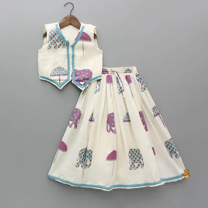 Image of Ethnic kurta for girls | Kids Salwar Suit Set | Girl's Printed top Sharara Dress Set for kids girls