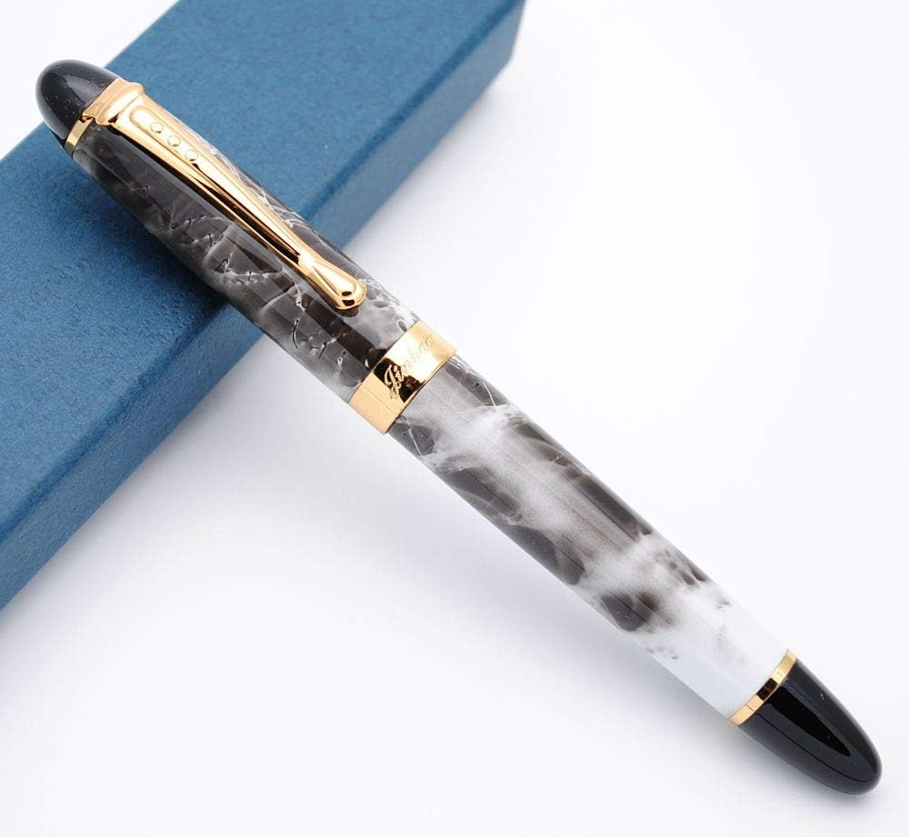 czxwyst JINHAO X450 Fountain Pen with M Nib (Grey Marble)