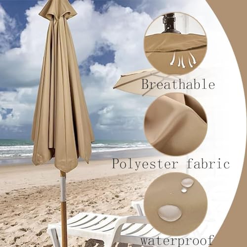 Toldo de repuesto para sombrilla con tejido multicolor resistente de 200-300cm 3