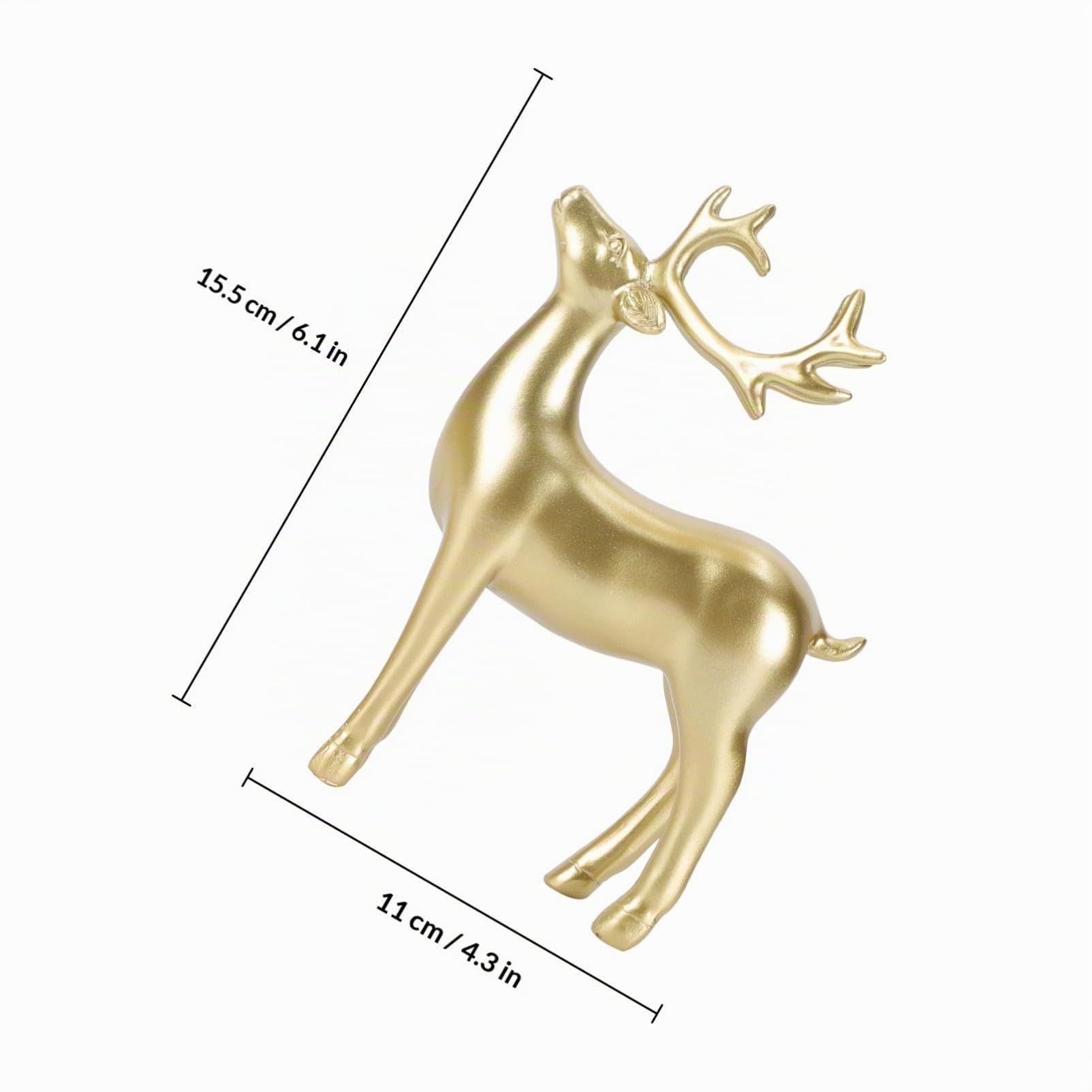 DOITOOL 2 Pezzi Di Figurine Di Renne Natalizie Decorazioni Per La Casa Decorazioni Di Renne Dorate Per Interni Per Soggiorno Camera Letto Ufficio E Scaffale Regalo Per Sua Madre Moglie