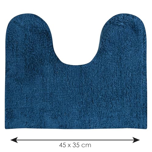 MSV WC-Waschbeckenmatte 45x35cm in dunkelblau, Plastik, 12 cm cm