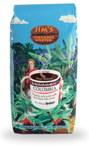 Jim's Organic Coffee - Colombia, 12 oz. Pack de 3
