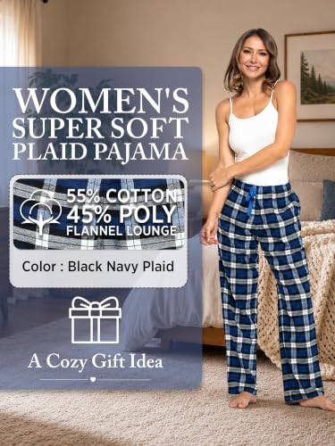 Image of Ashford & Brooks Women's Super Soft Flannel Plaid Pajama Sleep Pants