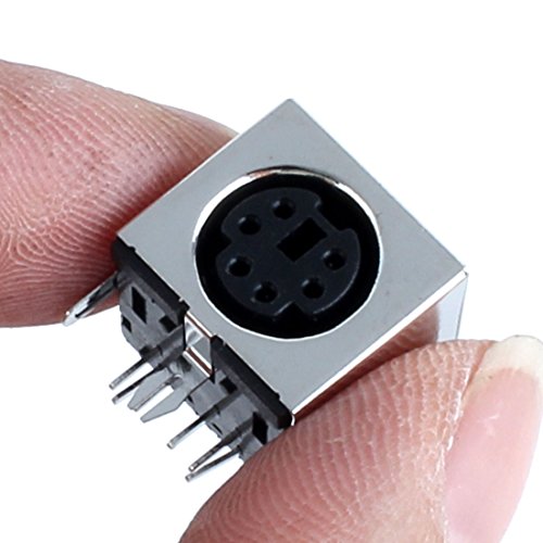 Conector hembra PS/2 Mini DIN de 6 pines sourcing map de alta durabilidad 3