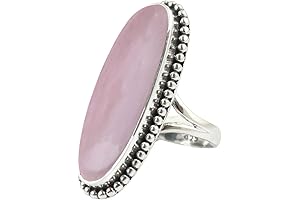 Rose Quartz Gemstone Ring: Healing Crystal Ring for Love, Friendship, and Bridesmaid Gift