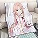 QTRT Sword Art Online-Yuuki Asuna di Sorridente 3D Stampato Coperta Personaggi dei Cartoni Animati Anime Morbido Peluche Coperta di Flanella Quilt Anime Fan Otaku Regalo Biancheria da Letto