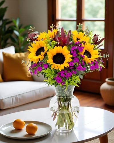 STARGAZER BARN Wildflower Bouquet (Vase Included) - Hand-Tied in the USA - Fresh Flower Delivery for Birthday, Anniversary, Sympathy, Home Decor, Wedding, Mother's Day - Thumbnail 5