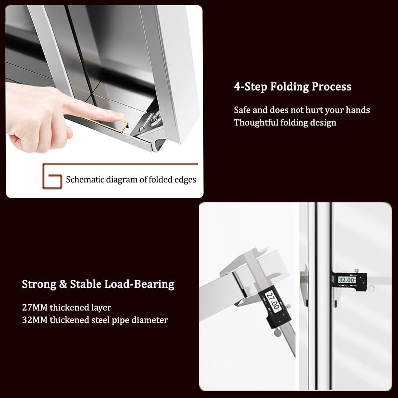 Mensola portaoggetti da parete in acciaio inox con porta scorrevole, versatile, per cucina, bagno, soggiorno, scaffale decorativo (oro, 150 x 30 x 75 cm)