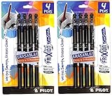 (2) Pilot FriXion ColorSticks Erasable Pen, Ink Color: Black, Point: Fine (0.7mm), 4 Packs (15184)