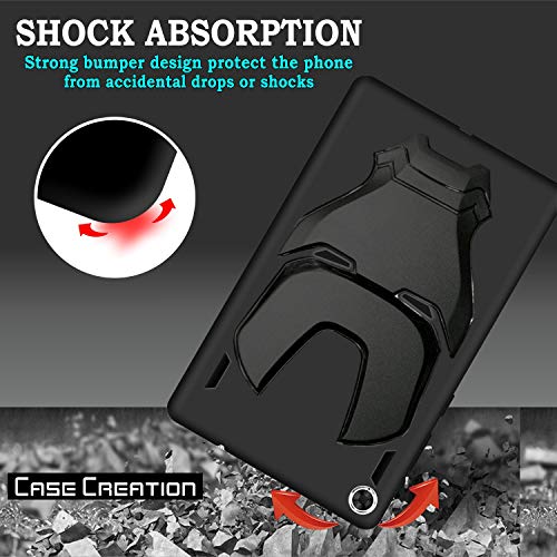 Image of COVERLY Official 3D Touch Feel Trending Real Hero Avenger Logo Mask Soft Rugged Grip Iron Man Super Power Cartoon Movie Silicone Matte Strong Back Cover for Lenovo Tab M8 -Black